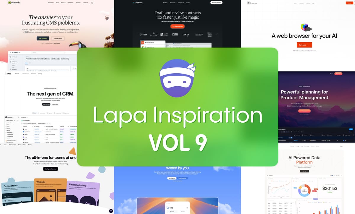 Lapa Inspiration #9 - Fuel Your Creativity: Fresh SaaS Website Designs